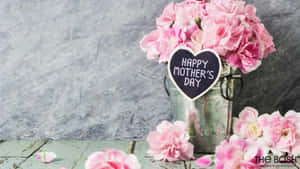 Happy Mothers Day Pink Flowers Sign Hd Wallpaper