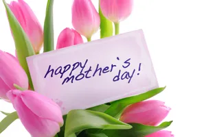 Happy Mothers Day Pink Tulips Hd Wallpaper