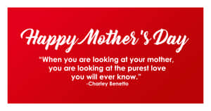 Happy Mothers Day Quote Red Canvas Hd Wallpaper