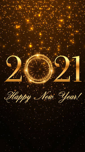 Happy New Year 2021 With Glittery Effects Wallpaper