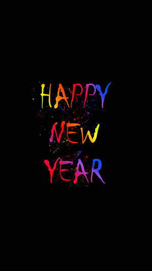 Happy New Year On Black Wallpaper