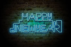 Happy New Years Neon Sign Wallpaper
