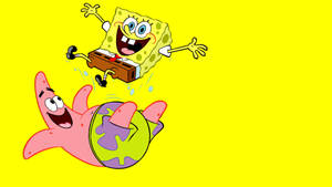 Happy Patrick Star And Spongebob Wallpaper