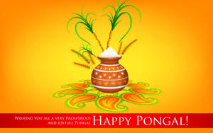 Happy Pongal Felicitations Wallpaper