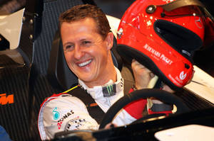 Happy Racer Michael Schumacher Wallpaper