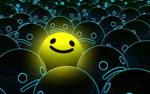 Happy Smile Face Yellow Ball Wallpaper