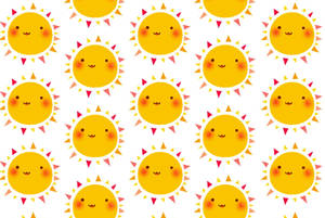 Happy Sun Cartoon Wallpaper
