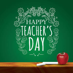 Happy Teachers' Day Chalkboard Wallpaper