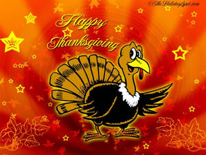Happy Turkey Happy Thanksgiving Wallpaper