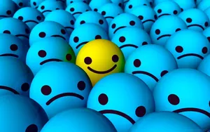 Happy With Sad Faces Wallpaper