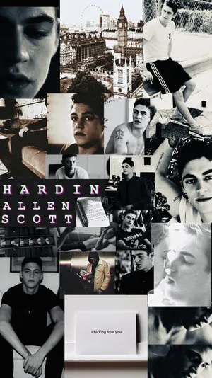 Hardin Scott In Black T-shirt Wallpaper