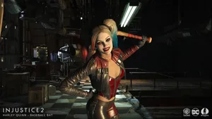 Harley Quinn Baseball Bat Injustice 2 Wallpaper
