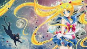 • Harness The Power Of The Moon With Aesthetic Sailor Moon! Wallpaper