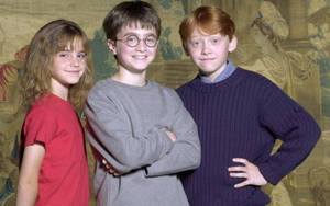 Harry Hermione And Ron Weasley Teenage Wallpaper