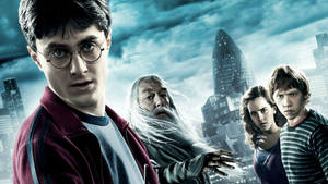 Harry, Hermione, Dumbledore, Ron Weasley Wallpaper