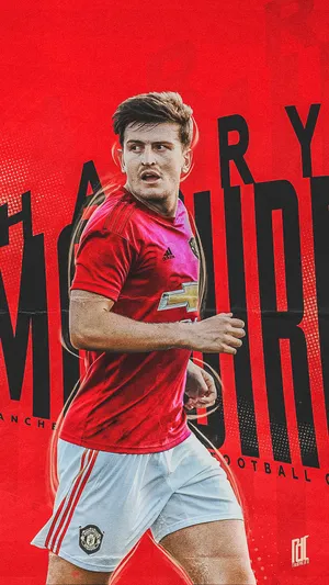 Harry Maguire Candid Running Shot Wallpaper