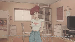 Haruka Amaikawa 90s Anime Aesthetic Desktop Wallpaper