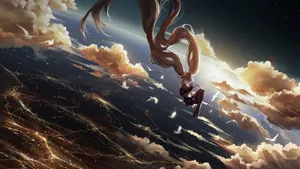 Hatsune Miku Falling Wallpaper