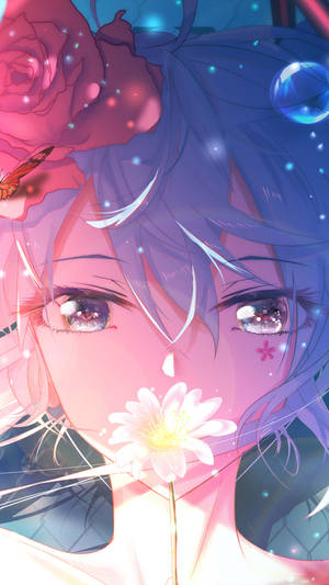 Hatsune Miku Flower 4k Anime Phone Wallpaper