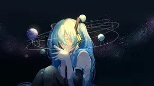 Hatsune Miku Galaxy Wallpaper