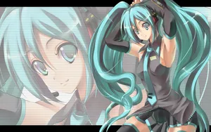 Hatsune Miku Hands Up Wallpaper