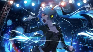 Hatsune Miku Singing Wallpaper