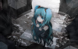 Hatsune Miku Soaked Nightcore Wallpaper