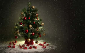 Have A Merry Christmas With This Beautiful And Minimalist Aesthetic. Wallpaper