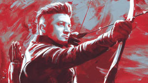 Hawkeye Red Painting Wallpaper