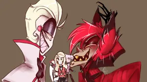 Hazbin Hotel Alastor Vs. Lucifer Wallpaper