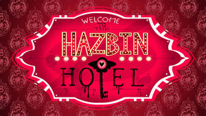 Hazbin Hotel Red Logo Wallpaper