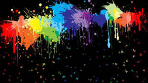 Hd Abstract Rainbow Paint Splash Wallpaper