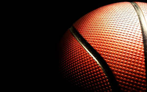 Hd Basketball Ball In Black Wallpaper