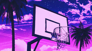 Hd Basketball Pink Sky Wallpaper
