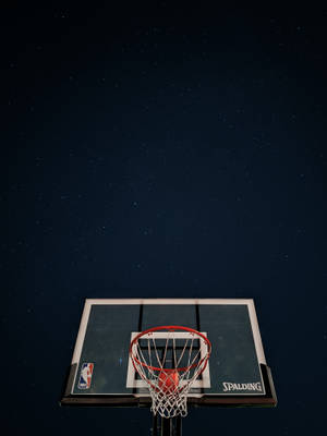 Hd Basketball Ring In Night Sky Wallpaper