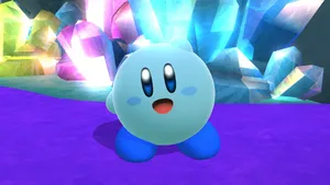 Hd Blue Kirby Wallpaper