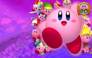Hd Cute Pink Aesthetic Kirby Fan Art Wallpaper
