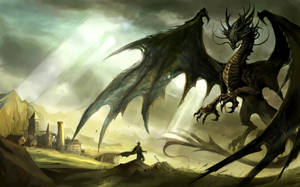 Hd Dragon Ferocious Black Wallpaper