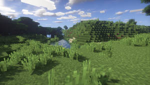 Hd Green Minecraft World Wallpaper