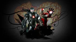 Hd Iron Man And War Machine With Explosion Wallpaper