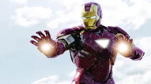 Hd Iron Man Mid-flight And Action-ready Wallpaper