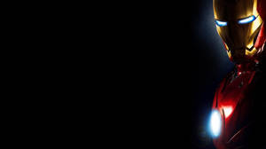 Hd Iron Man On Black Background Wallpaper