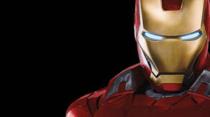 Hd Iron Man With Black Backdrop Wallpaper