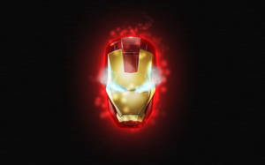 Hd Iron Man With Glowing Helmet Wallpaper