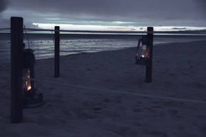 Hd Lanterns On Beach Post Wallpaper