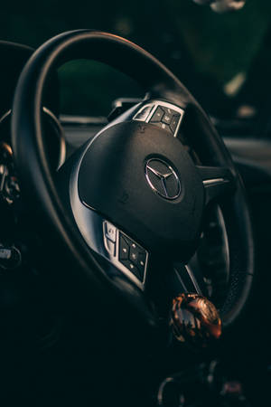 Hd Mercedes Steering Wheel Wallpaper