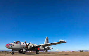 Hd Military Plane In Desert Wallpaper