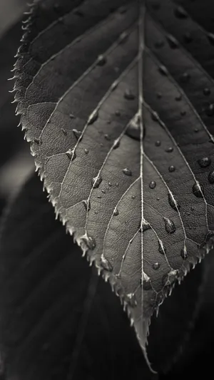 Hd Nature Phone Wet Leaf Wallpaper