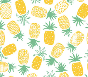 Hd Pattern Pineapples Wallpaper