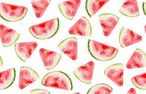 Hd Pattern Watermelon Slices Wallpaper